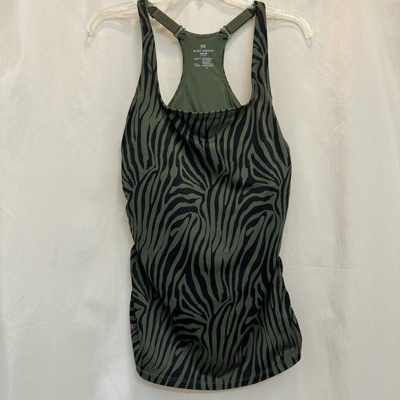 Ruby Ribbon Active Shapewear Zebra Print Tank Top - Picture 5 of 11